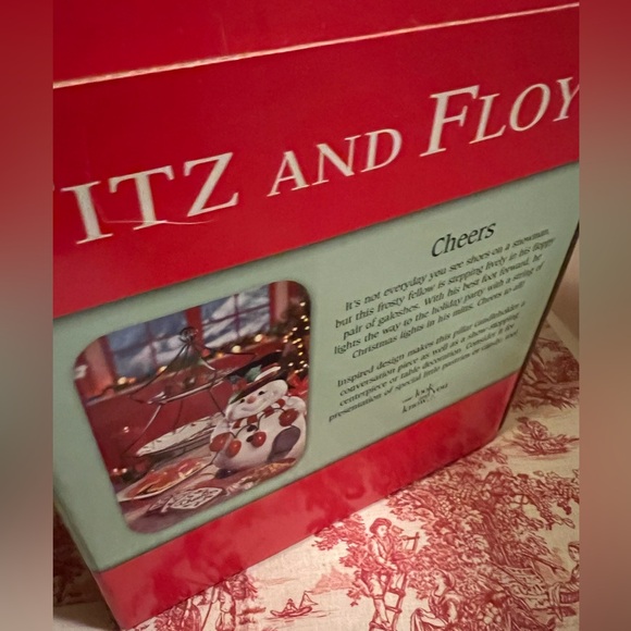 FITZ & FLOYD CHEERS PILLAR CANDLE HOLDER. - Picture 11 of 13